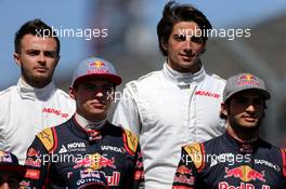 Max Verstappen (NL), Scuderia Toro Rosso and Carlos Sainz (ESP), Scuderia Toro Rosso  15.03.2015. Formula 1 World Championship, Rd 1, Australian Grand Prix, Albert Park, Melbourne, Australia, Race Day.
