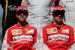 Kimi Raikkonen (FIN), Scuderia Ferrari and Sebastian Vettel (GER), Scuderia Ferrari  15.03.2015. Formula 1 World Championship, Rd 1, Australian Grand Prix, Albert Park, Melbourne, Australia, Race Day.