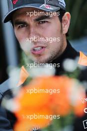 Sergio Perez (MEX) Sahara Force India F1. 12.03.2015. Formula 1 World Championship, Rd 1, Australian Grand Prix, Albert Park, Melbourne, Australia, Preparation Day.