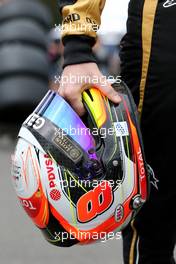 Helmet of Romain Grosjean (FRA), Lotus F1 Team  12.03.2015. Formula 1 World Championship, Rd 1, Australian Grand Prix, Albert Park, Melbourne, Australia, Preparation Day.