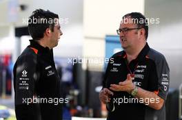 Tom McCullough (GBR) Sahara Force India F1 Team Chief Engineer (Right). 12.03.2015. Formula 1 World Championship, Rd 1, Australian Grand Prix, Albert Park, Melbourne, Australia, Preparation Day.