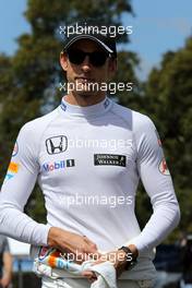 Jenson Button (GBR), McLaren Honda  12.03.2015. Formula 1 World Championship, Rd 1, Australian Grand Prix, Albert Park, Melbourne, Australia, Preparation Day.