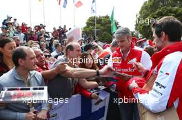 Maurizio Arrivabene (ITA) Ferrari Team Principal signs autographs for the fans. 12.03.2015. Formula 1 World Championship, Rd 1, Australian Grand Prix, Albert Park, Melbourne, Australia, Preparation Day.