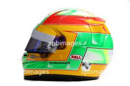 The helmet of Roberto Merhi (ESP) Manor F1 Team. 12.03.2015. Formula 1 World Championship, Rd 1, Australian Grand Prix, Albert Park, Melbourne, Australia, Preparation Day.