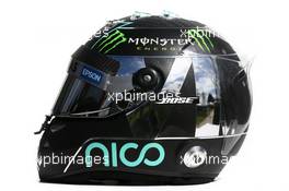 The helmet of Nico Rosberg (GER) Mercedes AMG F1. 12.03.2015. Formula 1 World Championship, Rd 1, Australian Grand Prix, Albert Park, Melbourne, Australia, Preparation Day.