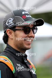 Sergio Perez (MEX), Sahara Force India  12.03.2015. Formula 1 World Championship, Rd 1, Australian Grand Prix, Albert Park, Melbourne, Australia, Preparation Day.