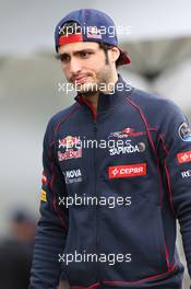 Carlos Sainz Jr (ESP) Scuderia Toro Rosso. 12.03.2015. Formula 1 World Championship, Rd 1, Australian Grand Prix, Albert Park, Melbourne, Australia, Preparation Day.