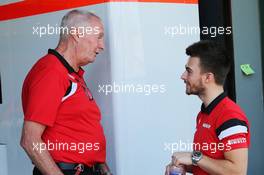 (L to R): John Booth (GBR) Manor F1 Team Team Principal with Will Stevens (GBR) Manor F1 Team. 11.03.2015. Formula 1 World Championship, Rd 1, Australian Grand Prix, Albert Park, Melbourne, Australia, Preparation Day.