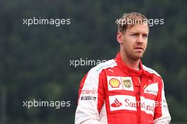 Sebastian Vettel (GER) Ferrari stops on the circuit in the first practice session. 19.06.2015. Formula 1 World Championship, Rd 8, Austrian Grand Prix, Spielberg, Austria, Practice Day.