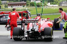 Sebastian Vettel (GER) Ferrari SF15-T stops on the circuit in the first practice session. 19.06.2015. Formula 1 World Championship, Rd 8, Austrian Grand Prix, Spielberg, Austria, Practice Day.