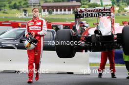 Sebastian Vettel (GER) Ferrari SF15-T stops on the circuit in the first practice session. 19.06.2015. Formula 1 World Championship, Rd 8, Austrian Grand Prix, Spielberg, Austria, Practice Day.