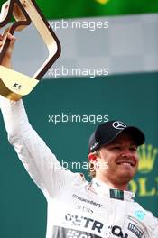 Race winner Nico Rosberg (GER) Mercedes AMG F1 celebrates on the podium. 21.06.2015. Formula 1 World Championship, Rd 8, Austrian Grand Prix, Spielberg, Austria, Race Day.