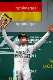 Race winner Nico Rosberg (GER) Mercedes AMG F1 celebrates on the podium. 21.06.2015. Formula 1 World Championship, Rd 8, Austrian Grand Prix, Spielberg, Austria, Race Day.