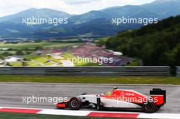 Roberto Merhi (ESP) Manor Marussia F1 Team. 21.06.2015. Formula 1 World Championship, Rd 8, Austrian Grand Prix, Spielberg, Austria, Race Day.