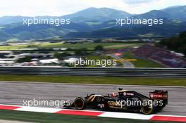 Romain Grosjean (FRA) Lotus F1 E23. 21.06.2015. Formula 1 World Championship, Rd 8, Austrian Grand Prix, Spielberg, Austria, Race Day.