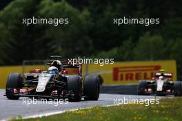 Romain Grosjean (FRA) Lotus F1 E23. 21.06.2015. Formula 1 World Championship, Rd 8, Austrian Grand Prix, Spielberg, Austria, Race Day.