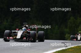 Romain Grosjean (FRA) Lotus F1 E23. 21.06.2015. Formula 1 World Championship, Rd 8, Austrian Grand Prix, Spielberg, Austria, Race Day.
