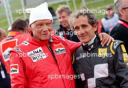 (L to R): Niki Lauda (AUT) Mercedes Non-Executive Chairman and Alain Prost (FRA) at the Legends Parade. 20.06.2015. Formula 1 World Championship, Rd 8, Austrian Grand Prix, Spielberg, Austria, Qualifying Day.