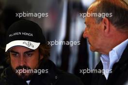 (L to R): Fernando Alonso (ESP) McLaren with Ron Dennis (GBR) McLaren Executive Chairman. 20.06.2015. Formula 1 World Championship, Rd 8, Austrian Grand Prix, Spielberg, Austria, Qualifying Day.