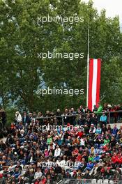 Fans in the grandstand. 20.06.2015. Formula 1 World Championship, Rd 8, Austrian Grand Prix, Spielberg, Austria, Qualifying Day.