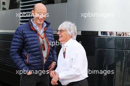 (L to R): Donald Mackenzie (GBR) CVC Capital Partners Managing Partner, Co Head of Global Investments with Bernie Ecclestone (GBR). 20.06.2015. Formula 1 World Championship, Rd 8, Austrian Grand Prix, Spielberg, Austria, Qualifying Day.