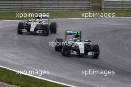 Nico Rosberg (GER), Mercedes AMG F1 Team and Lewis Hamilton (GBR), Mercedes AMG F1 Team  20.06.2015. Formula 1 World Championship, Rd 8, Austrian Grand Prix, Spielberg, Austria, Qualifying Day.