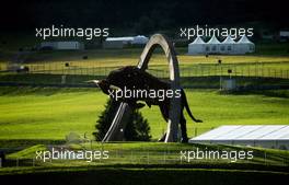 The Red Bull ring iron sculpture. 20.06.2015. Formula 1 World Championship, Rd 8, Austrian Grand Prix, Spielberg, Austria, Qualifying Day.