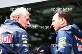 (L to R): Dr Helmut Marko (AUT) Red Bull Motorsport Consultant with Christian Horner (GBR) Red Bull Racing Team Principal. 20.06.2015. Formula 1 World Championship, Rd 8, Austrian Grand Prix, Spielberg, Austria, Qualifying Day.
