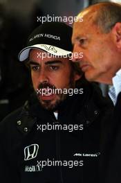 (L to R): Fernando Alonso (ESP) McLaren with Ron Dennis (GBR) McLaren Executive Chairman. 20.06.2015. Formula 1 World Championship, Rd 8, Austrian Grand Prix, Spielberg, Austria, Qualifying Day.