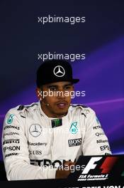 Lewis Hamilton (GBR) Mercedes AMG F1 in the FIA Press Conference. 20.06.2015. Formula 1 World Championship, Rd 8, Austrian Grand Prix, Spielberg, Austria, Qualifying Day.
