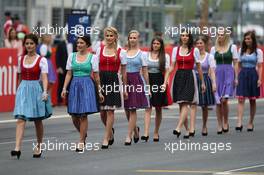 Grid girls. 20.06.2015. Formula 1 World Championship, Rd 8, Austrian Grand Prix, Spielberg, Austria, Qualifying Day.