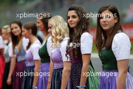 Grid girls 21.06.2015. Formula 1 World Championship, Rd 8, Austrian Grand Prix, Spielberg, Austria, Race Day.