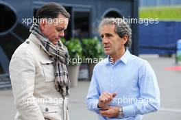(L to R): Joel Aeschlimann (SUI) Rolex  International Sponsorship Manager with Alain Prost (FRA). 21.06.2015. Formula 1 World Championship, Rd 8, Austrian Grand Prix, Spielberg, Austria, Race Day.