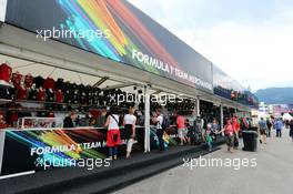 Merchandise stands. 18.06.2015. Formula 1 World Championship, Rd 8, Austrian Grand Prix, Spielberg, Austria, Preparation Day.