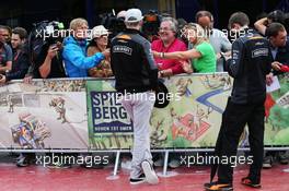 Nico Hulkenberg (GER) Sahara Force India F1 with the media. 18.06.2015. Formula 1 World Championship, Rd 8, Austrian Grand Prix, Spielberg, Austria, Preparation Day.