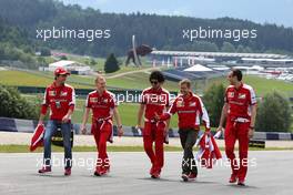 Esteban Gutierrez (MEX), Scuderia Ferrari and Sebastian Vettel (GER), Scuderia Ferrari  18.06.2015. Formula 1 World Championship, Rd 8, Austrian Grand Prix, Spielberg, Austria, Preparation Day.