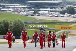 Esteban Gutierrez (MEX), Scuderia Ferrari and Sebastian Vettel (GER), Scuderia Ferrari  18.06.2015. Formula 1 World Championship, Rd 8, Austrian Grand Prix, Spielberg, Austria, Preparation Day.