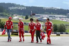 Sebastian Vettel (GER), Scuderia Ferrari and Esteban Gutierrez (MEX), Scuderia Ferrari  18.06.2015. Formula 1 World Championship, Rd 8, Austrian Grand Prix, Spielberg, Austria, Preparation Day.