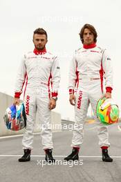 (L to R): Will Stevens (GBR) Manor Marussia F1 Team with team mate Roberto Merhi (ESP) Manor Marussia F1 Team. 18.06.2015. Formula 1 World Championship, Rd 8, Austrian Grand Prix, Spielberg, Austria, Preparation Day.