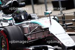 Nico Rosberg (GER) Mercedes AMG F1 W06 running sensor equipment. 24.06.2015. Formula 1 Testing, Day Two, Spielberg, Austria, Wednesday.