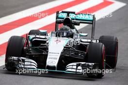 Nico Rosberg (GER) Mercedes AMG F1 W06 running sensor equipment. 24.06.2015. Formula 1 Testing, Day Two, Spielberg, Austria, Wednesday.