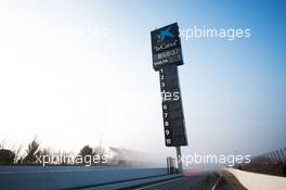 A misty start to the morning. 20.02.2015. Formula One Testing, Day Two, Barcelona, Spain.