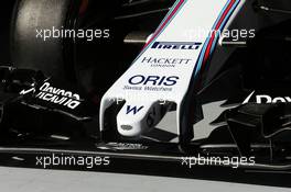 Williams FW37 nosecone detail. 20.02.2015. Formula One Testing, Day Two, Barcelona, Spain.