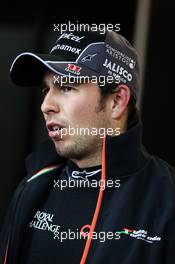 Sergio Perez (MEX) Sahara Force India F1. 20.02.2015. Formula One Testing, Day Two, Barcelona, Spain.