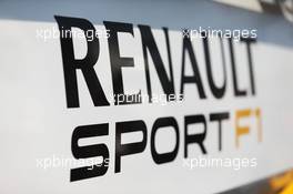 Renault Sport F1 logo. 20.02.2015. Formula One Testing, Day Two, Barcelona, Spain.