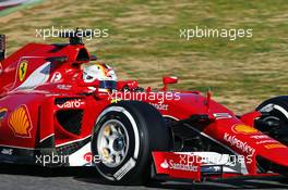 Sebastian Vettel (GER) Ferrari SF15-T. 22.02.2015. Formula One Testing, Day Four, Barcelona, Spain.