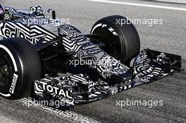 Daniil Kvyat (RUS) Red Bull Racing RB11 - front wing detail. 22.02.2015. Formula One Testing, Day Four, Barcelona, Spain.