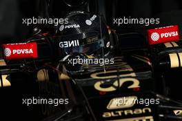 Romain Grosjean (FRA) Lotus F1 E23 leaves the pits. 22.02.2015. Formula One Testing, Day Four, Barcelona, Spain.
