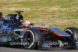 Nico Hulkenberg (GER) Sahara Force India F1 VJM07. 22.02.2015. Formula One Testing, Day Four, Barcelona, Spain.