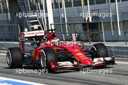 Kimi Raikkonen (FIN) Ferrari SF15-T. 19.02.2015. Formula One Testing, Day One, Barcelona, Spain.